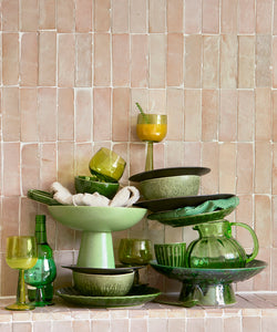 HKliving | EMERALDS DINNER PLATE - SPOTTED GREEN