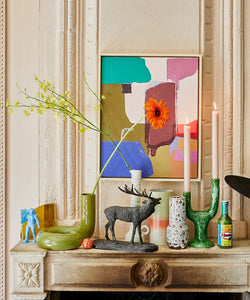 HKliving | OBJECTS CERAMIC TWISTED VASE - GLOSSY OLIVE